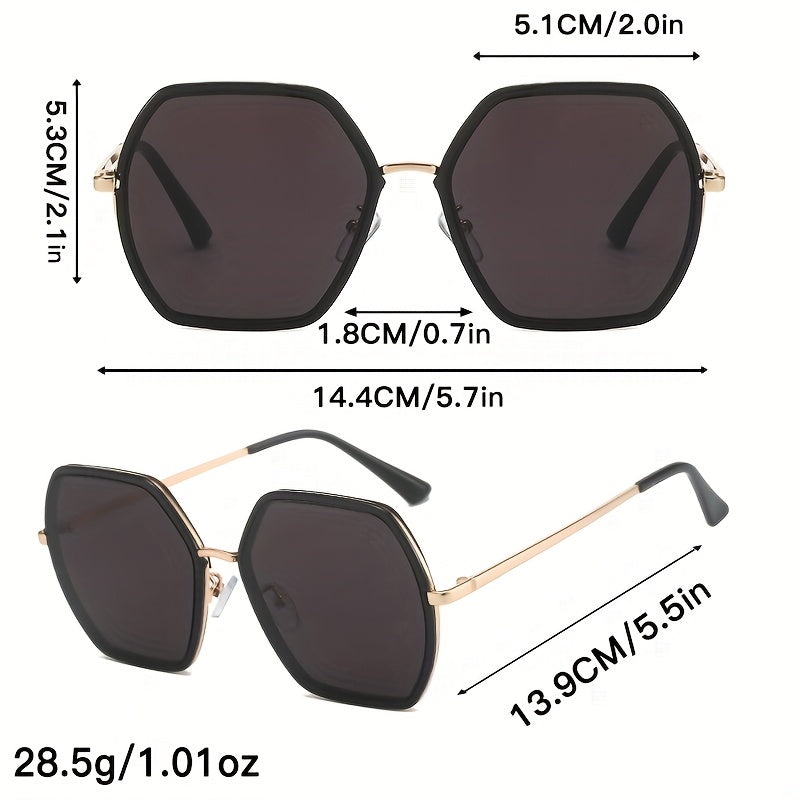 Large Metal Sunglasses Retro Anti Glare UV400