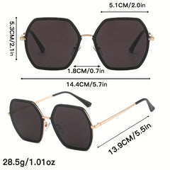 Large Metal Sunglasses Retro Anti Glare UV400