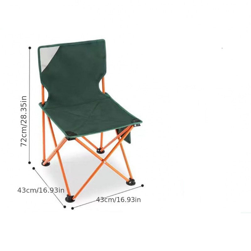 Portable Camping Folding Chair with Backrest for Fishing & Beach