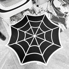 Gothic Cobweb Rug Doormat Halloween Funny Rug Personalized Decoration