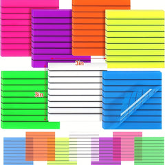 7pcs Sticky Notes Lined Self Adhesive Note Pads 50 Pages Each