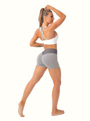 Honeycomb Print Sports Shorts Fitness Running Yoga Summer Shorts