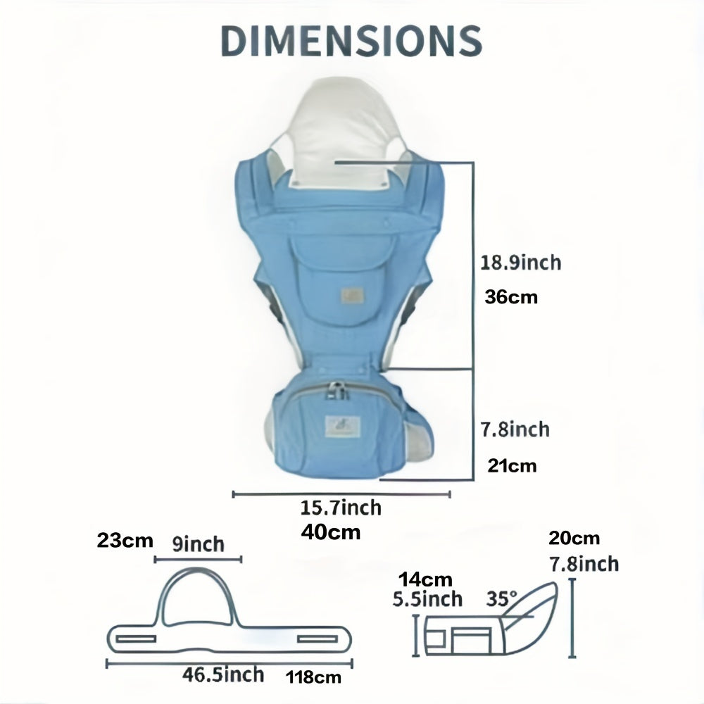 Gabesy Baby Carrier With Hip Seat Soft Cotton 3 In 1 All Size For Newborn