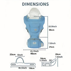 Gabesy Baby Carrier With Hip Seat Soft Cotton 3 In 1 All Size For Newborn