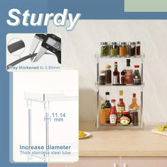 Bathroom Organizer Countertop Vanity Tray Corner Shelf for Makeup & Skincare
