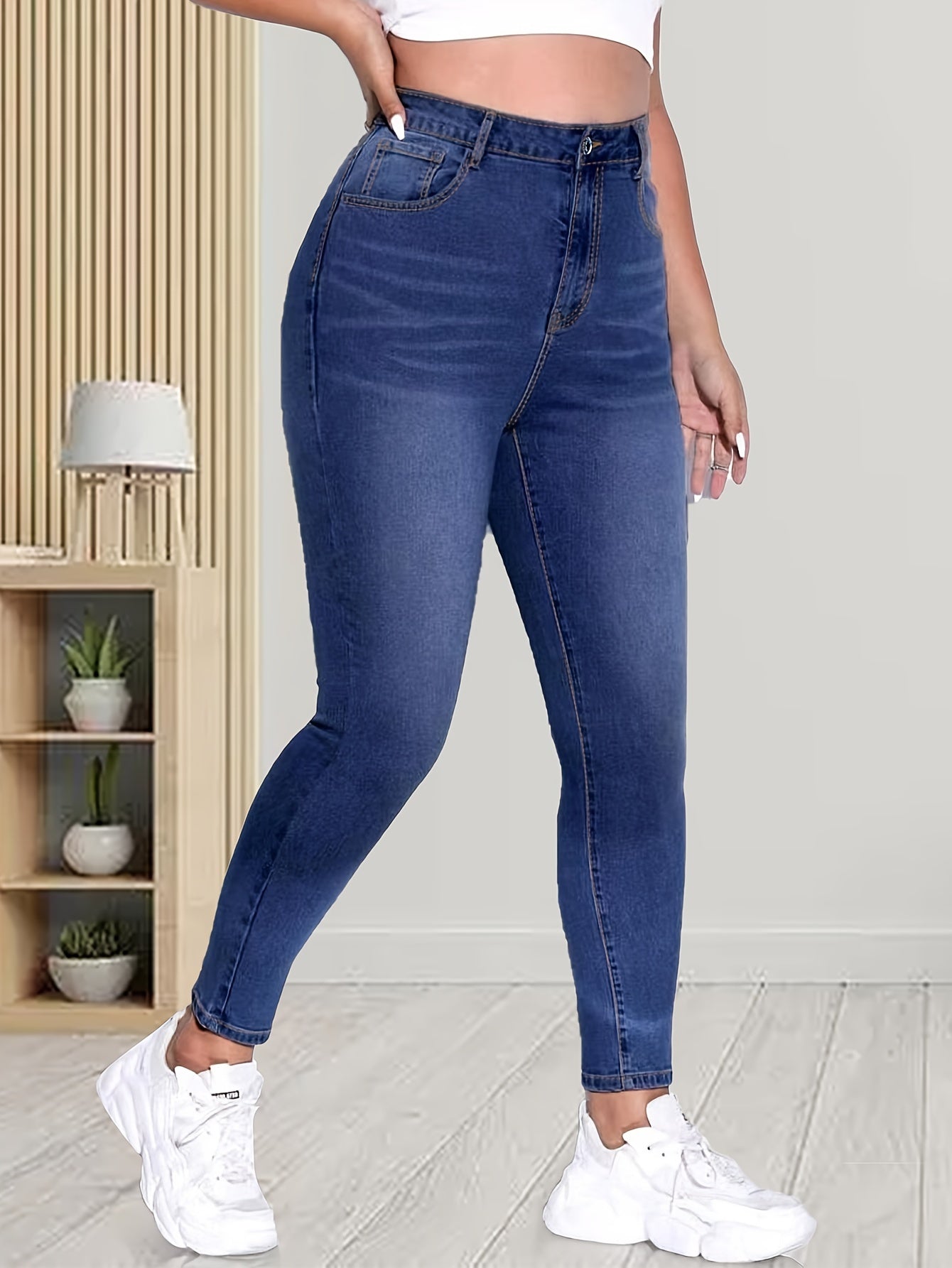 High Rise Stretch Skinny Jeans