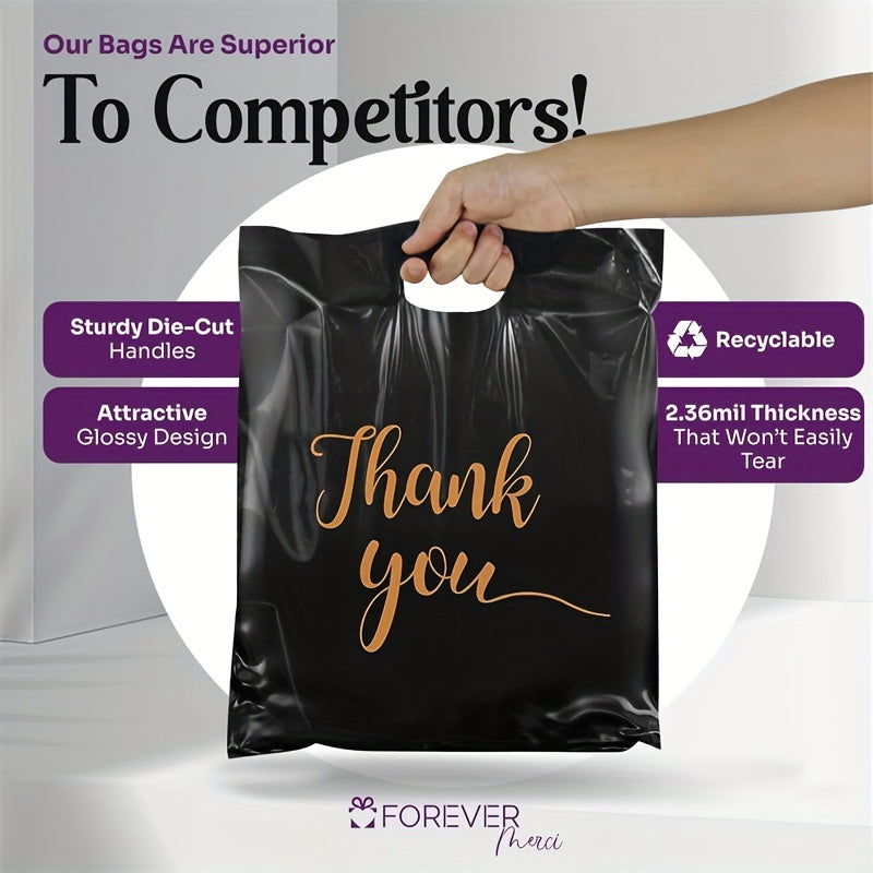 100pcs Reusable Plastic Gift Bags - Perfect for Boutiques & More