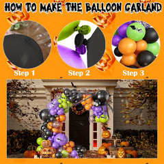 106pc Orange Confetti Halloween Latex Balloons Decorations Spider Web Print