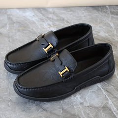 Men's Moc Toe Loafer Shoes Non slip PU Leather Shoes