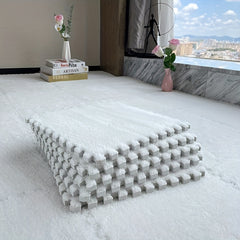 10pcs Plush Puzzle Foam Floor Mat - Comfort & Anti Slip Protection