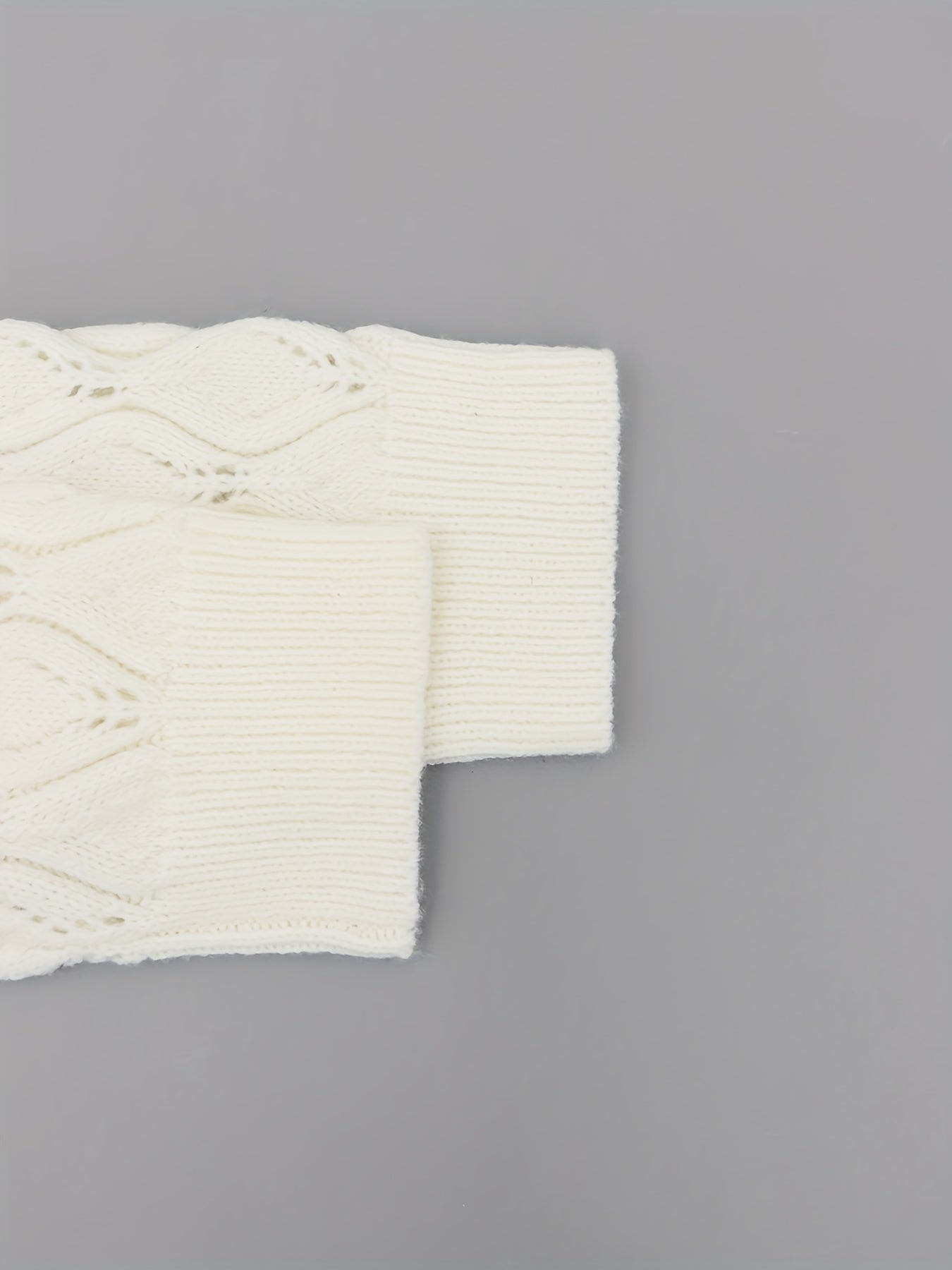 Jacquard Long Sleeve Sweater Crew Neck Pullover Jumper