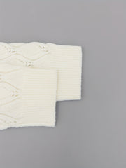 Jacquard Long Sleeve Sweater Crew Neck Pullover Jumper