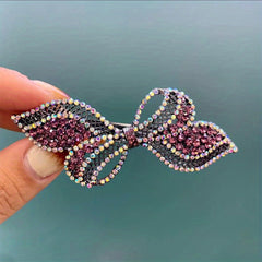 Bow & Rhinestone Hair Clip Barrette Headwear Hair Accessory