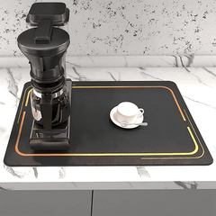 Coffee Bar Mat Absorbent Dish Drying Mat Non Slip Drying Pad