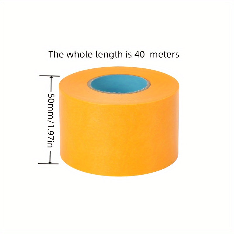Yellow Beauty Pattern Paper Tape Spray Paint Masking Paper 40m