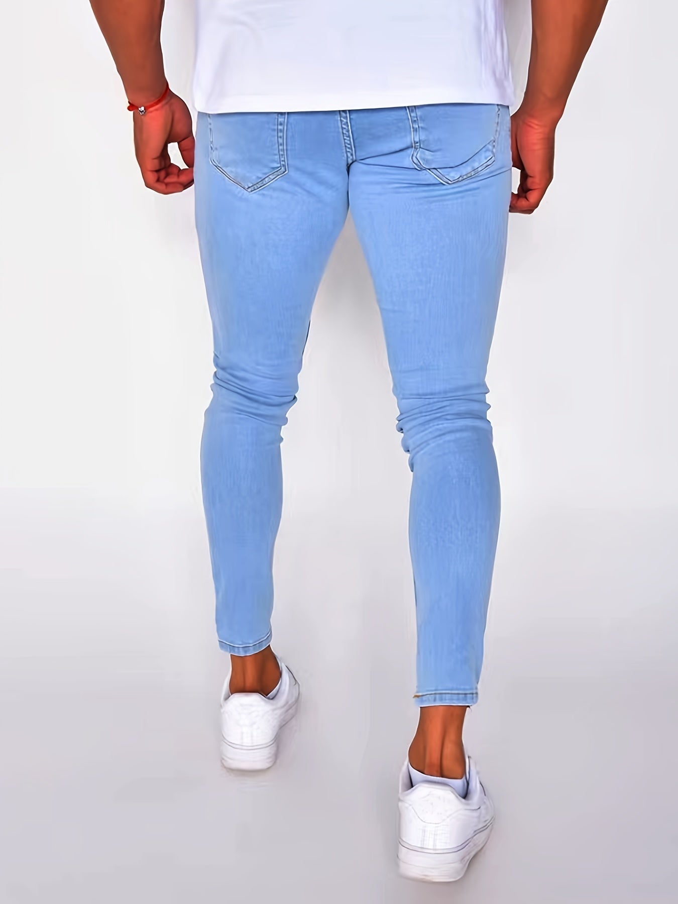 Men's Solid Stretch Slim Skinny Jeans