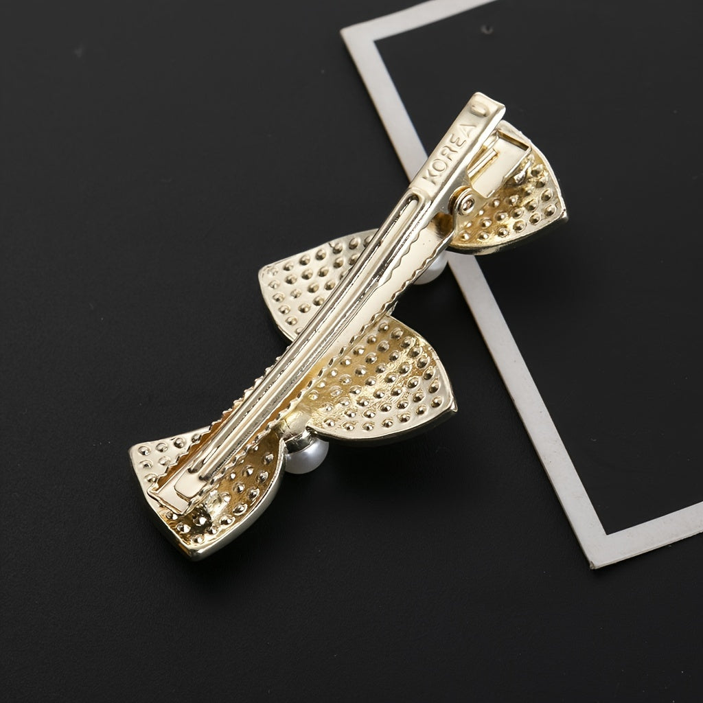 Golden Bow Hairpin Hair Clip