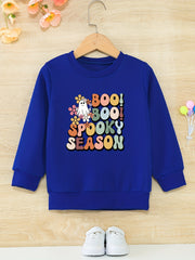 Blossom & Boo Girls Sweatshirt Halloween Party Toddler Kids Tops Pullover