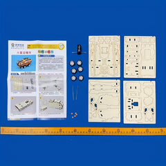 Tech Craft Wooden Puzzle Transport Truck Pull Back Car Educational Toy