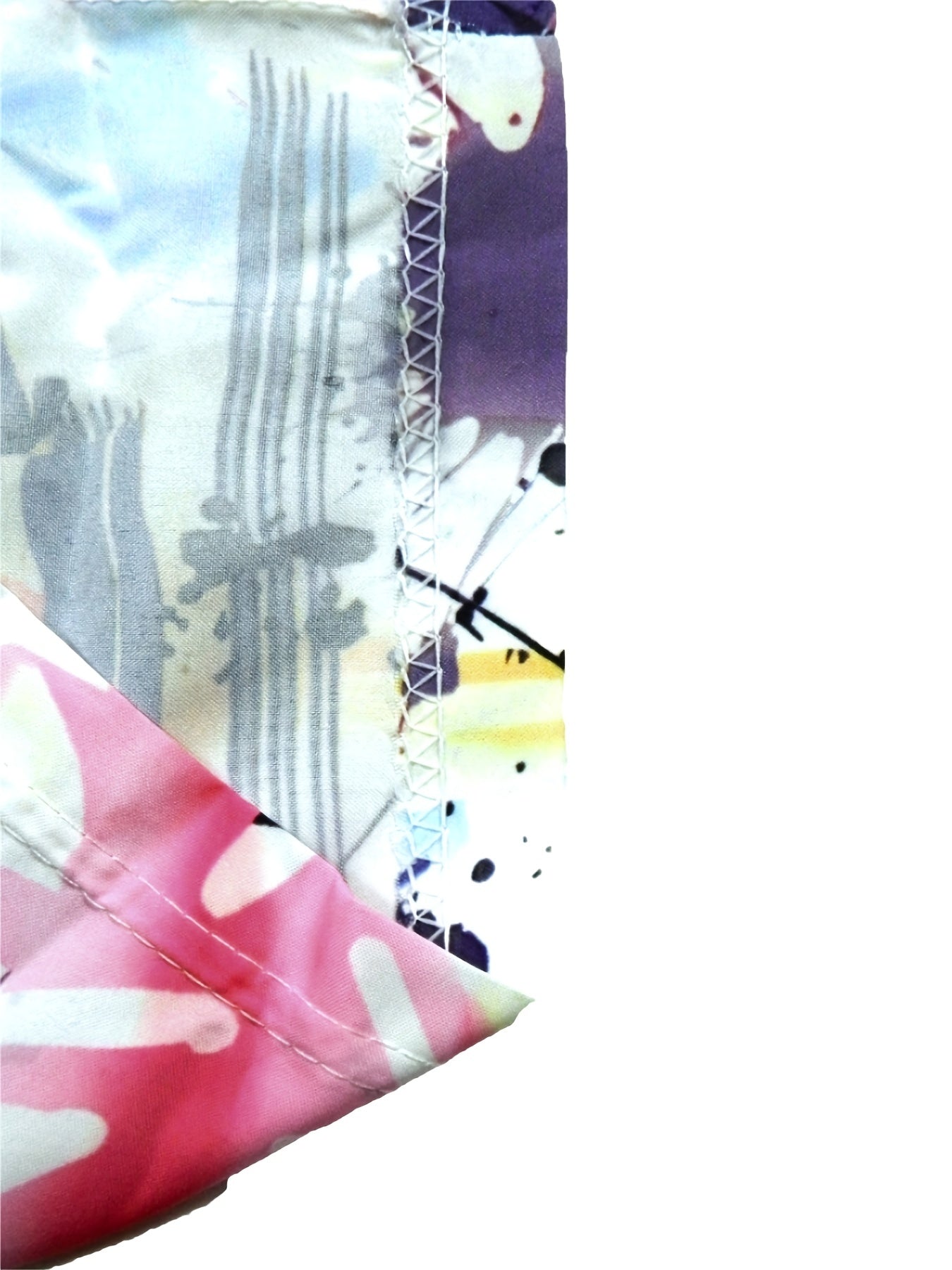 Graffiti Print Elastic Waist Shorts Casual Summer Random Print