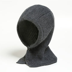 Knitted Balaclava Hat Ski Mask Winter Halter Hooded Pullover Hat Scarf