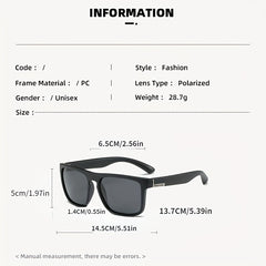 Men's Vintage Polarized Square Sunglasses UV Protection