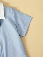 Boys Striped Outfit Short Sleeves Shirt & Vest & Shorts Set