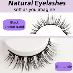 Natural Fluffy Faux Mink Lashes Soft Wispy Extension With Box