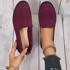 Women's Mesh Slip On Sneakers Outdoor Shoes Knitted Loafers