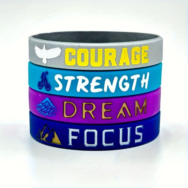 Silicone Bracelet Faith Hope Courage Basketball Wristband Women
