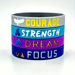 Silicone Bracelet Faith Hope Courage Basketball Wristband Women