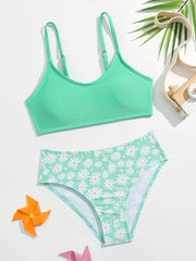 Girls Floral Cami Bikini Set