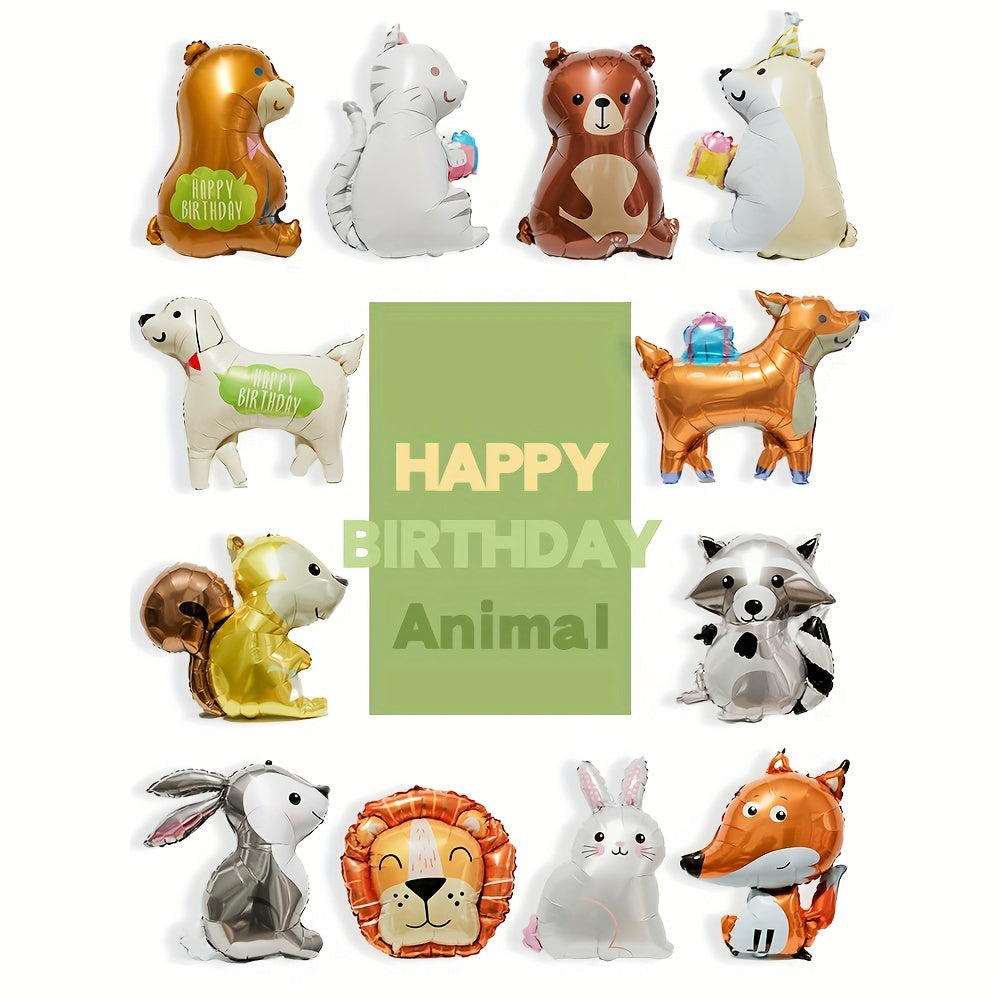 Animal Cartoon Balloons Children's Decoration Birthday Baby Boy Girl Balloons