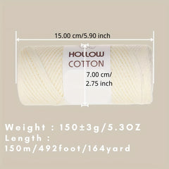 150g Solid Cotton Yarn for Crocheting & Knitting