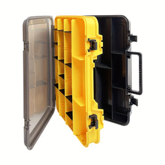 Portable Tool Storage Box with Lid & Handles - Garage Organizer