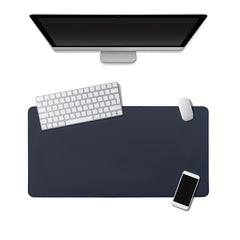 Large Faux Leather Mouse Pad Waterproof Desk Pad Non-slip Washable