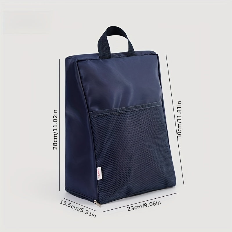 Portable Dust-Proof Shoe Storage Bag with Side Pockets