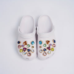 26 PCS Shoe Charms Buckles Colorful Crystal Diamond Rhinestones Decoration