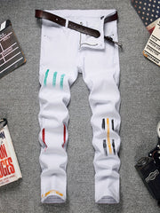 Mens Slim Fit Stretch Denim Jeans Casual Street Style Pants