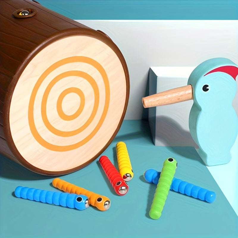 Woodpecker Catching Insects Fishing Toy for Children