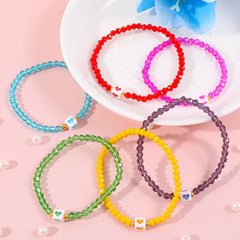 Kids Stained Glass Beads Bracelet for Everyday Wear and Party