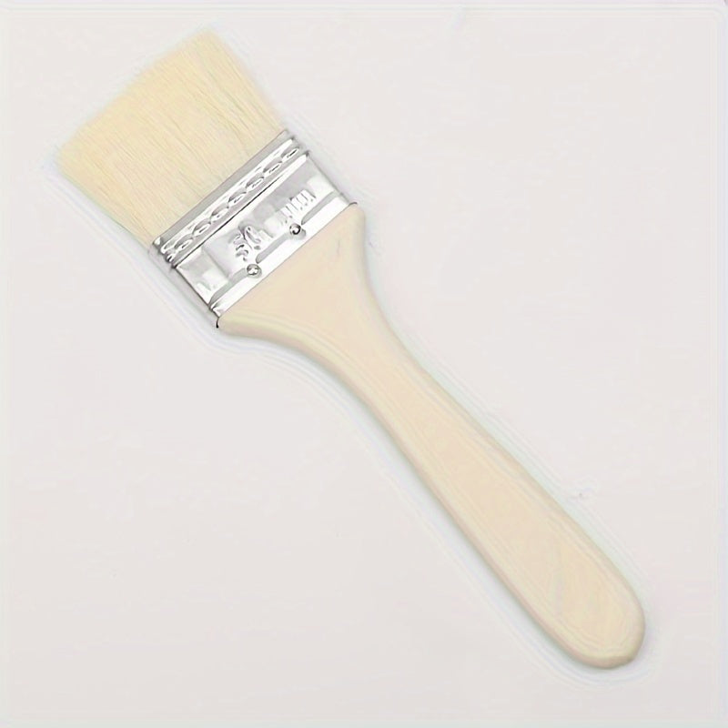 Wooden Handle Brush Soft Hair Barbecue Paint Baking Cleaning Flat Ash Brush