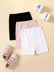 Girls' Thin Casual Elastic Waist Safety Shorts Leggings Undershorts