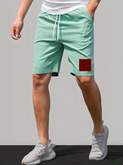 Men's Graphic Pattern Comfy Shorts Elastic Waist Drawstring Shorts