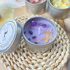 Unique Dried Flower Scented Soy Candle Gift