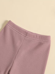 4pcs Girls Waffle Cotton Shorts Set Elastic Waist Comfy Dance Ballet Skirt Under