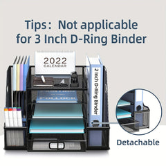 Mesh Desk Organizer 5 Tier with File Holder and Magazine Holder