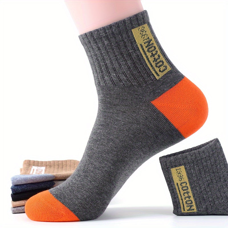 6 Pairs Men's Sports Socks Short Crew Deodorant Breathable Outdoor Socks