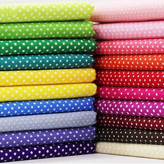 20pcs Multicolor Polka Dot Cotton Fabric for DIY Crafting