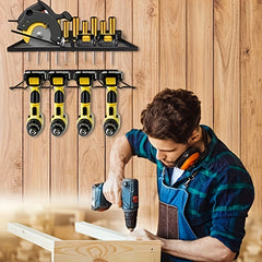 2-Layer Power Tool Organizer Wall Mount - Tool Rack Storage